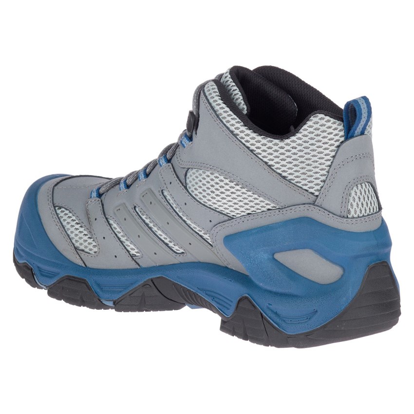 Bottes de Securite Merrell Strongfield Mid Waterproof Comp Toe Grise/Bleu Homme | Y.E.IEIU